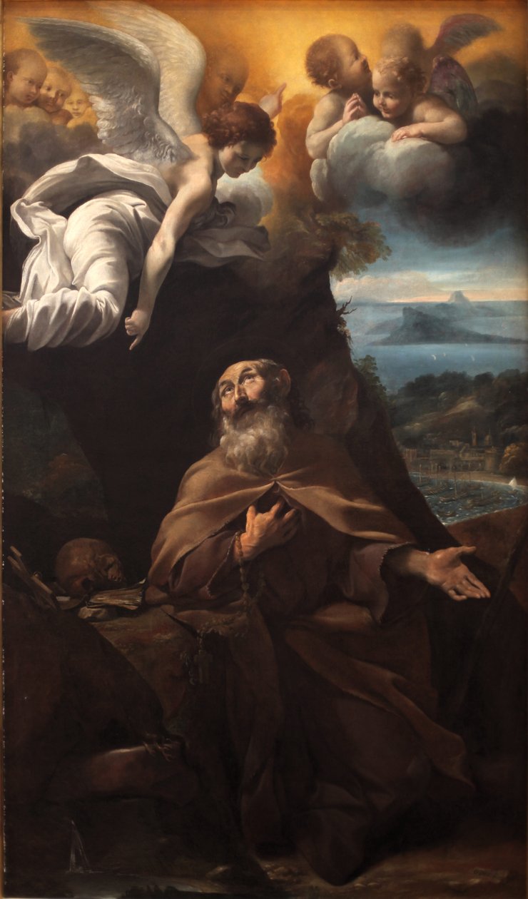 Saint Conrad Confalonieri af Giovanni Lanfranco