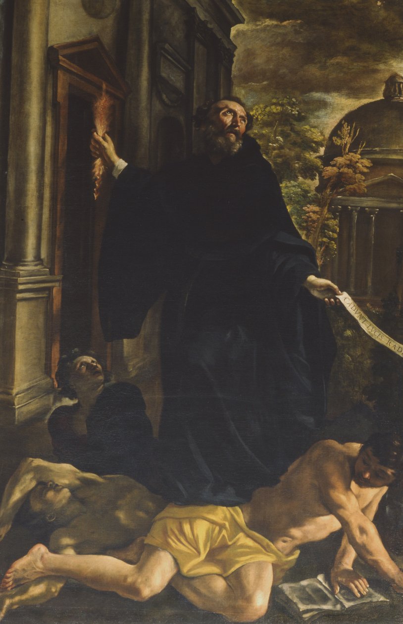 St. Augustin fordriver kætterne af Giovanni Lanfranco