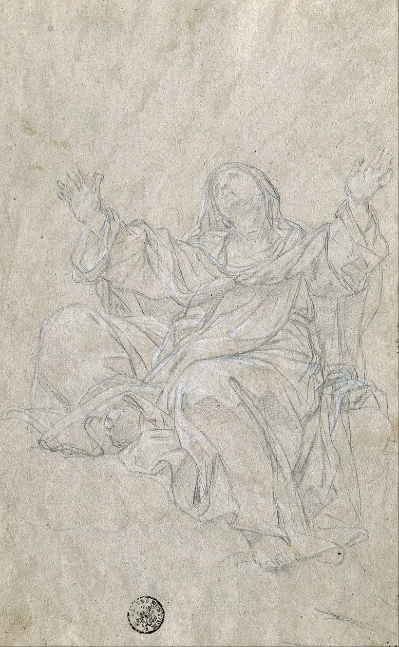 Undersøgelse for Saint Catherine af Giovanni Odazzi