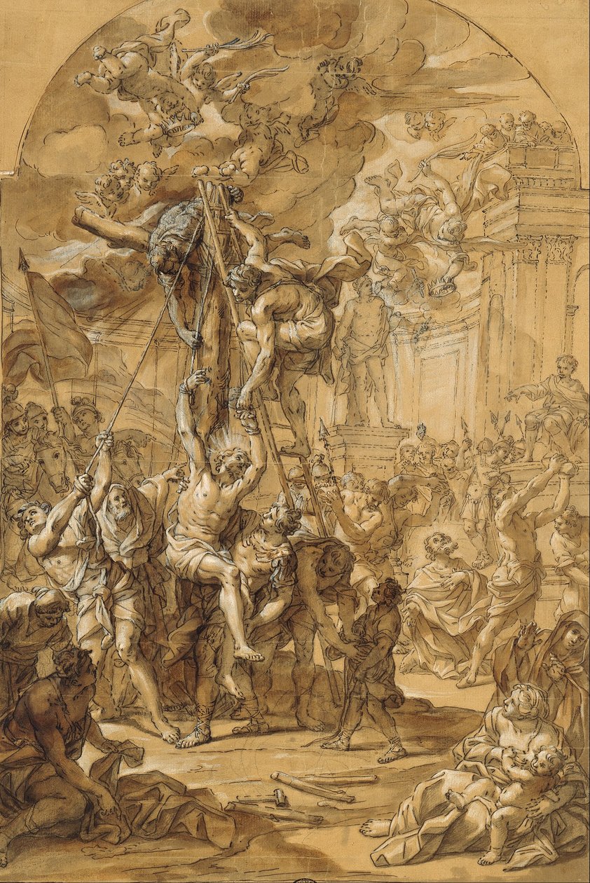 Apostlenes Filip og Jakob den Lilles martyrer af Giovanni Odazzi