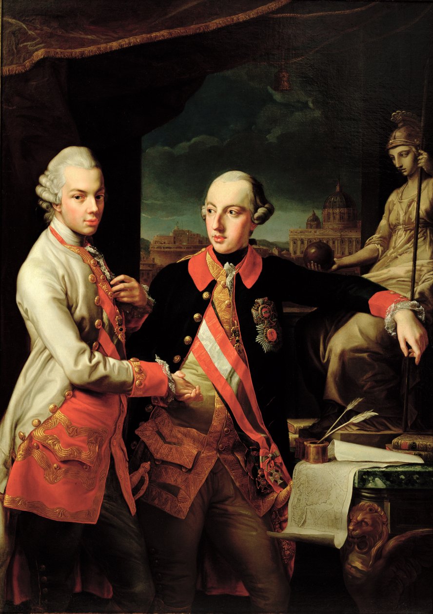 Joseph II (1741-90) af Østrig og Leopold II (1747-92) af Toscana af Giovanni Panealbo or Panalbo