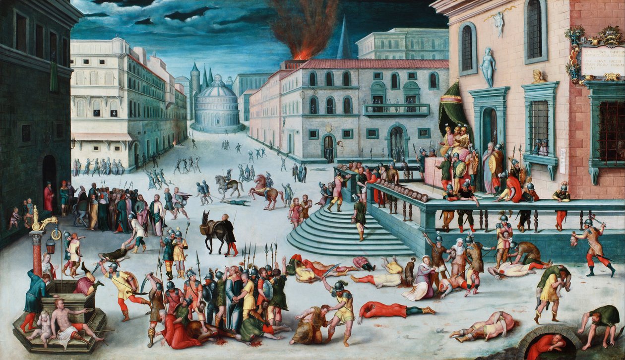 Filosofen Diogenes smider sin skål ned af Giovanni Paolo Pannini