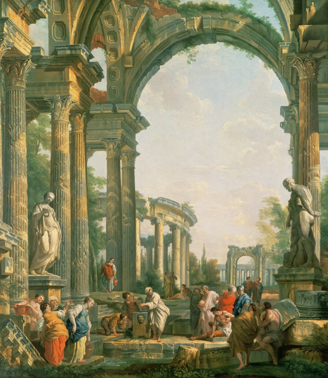 Klassiske ruiner, 1700-tallet af Giovanni Paolo Pannini