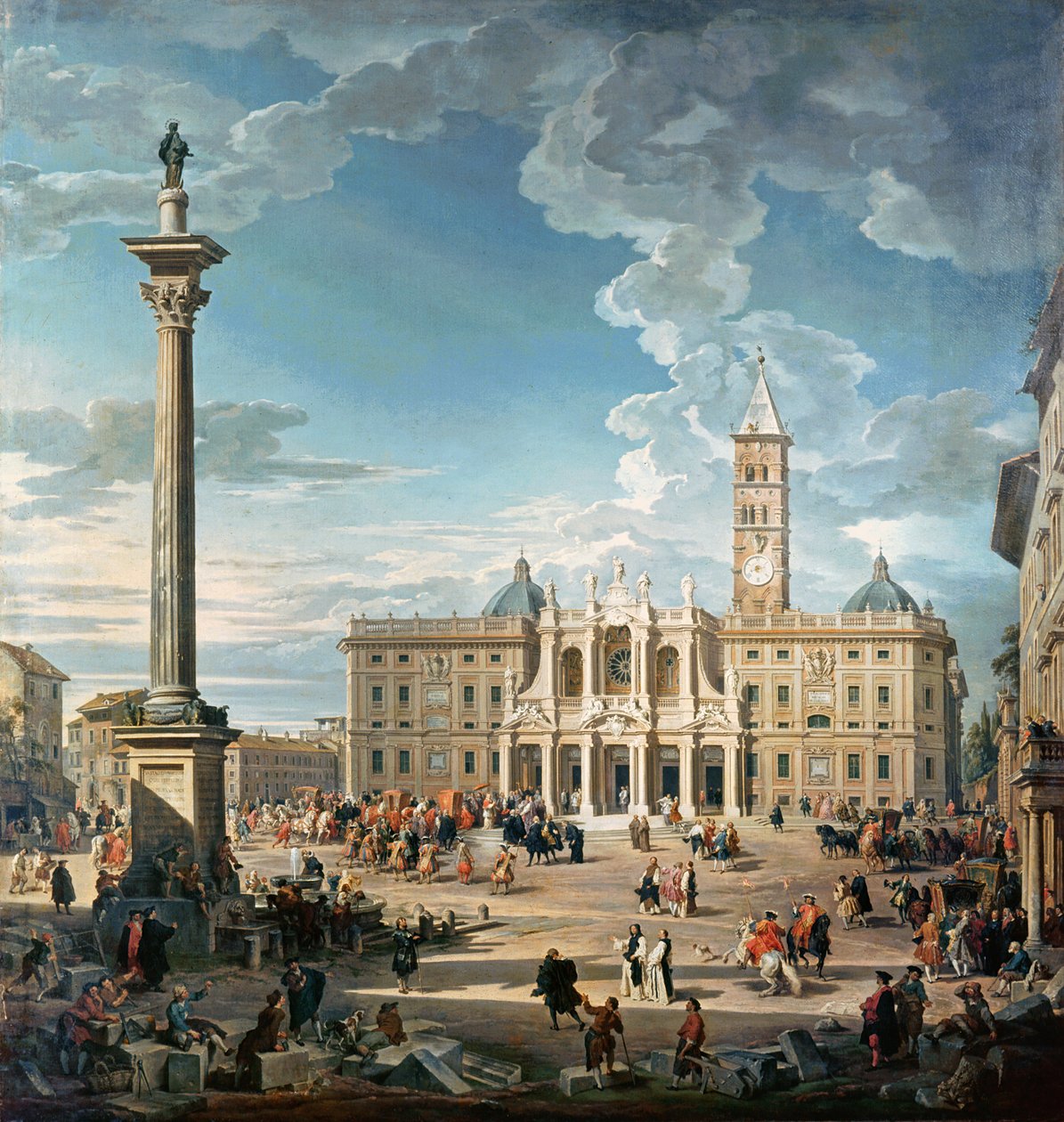 Piazza Santa Maria Maggiore, 1752 af Giovanni Paolo Pannini