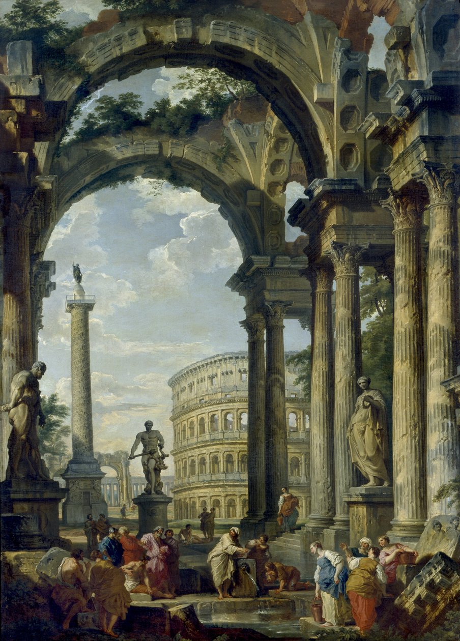 Romersk Capriccio, 1700-tallet af Giovanni Paolo Pannini