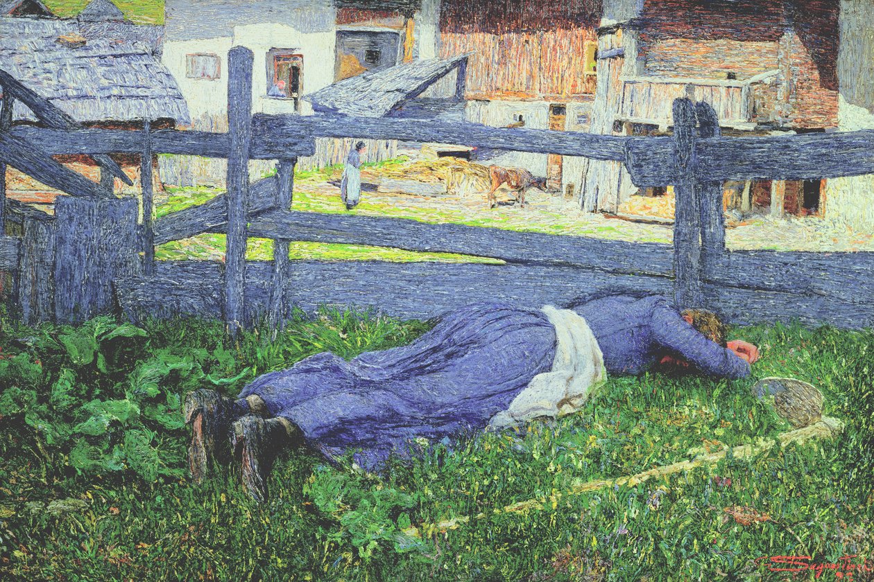 Hvile i skyggen af Giovanni Segantini