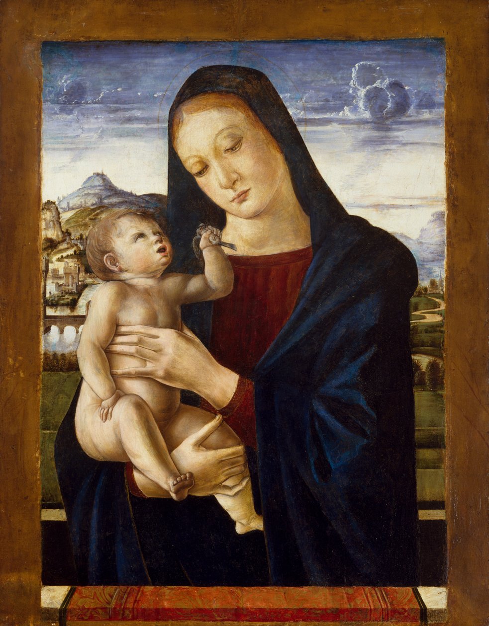 Jomfru og barn, ca. 1460-70 (tempera på træ) af Giovanni Bellini