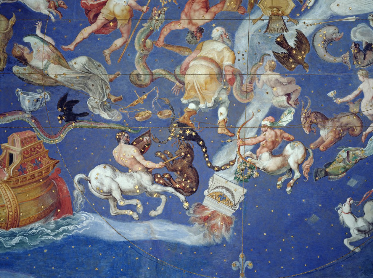 Astrologisk loft, i Sala del Mappamondo af Giovanni de Vecchi