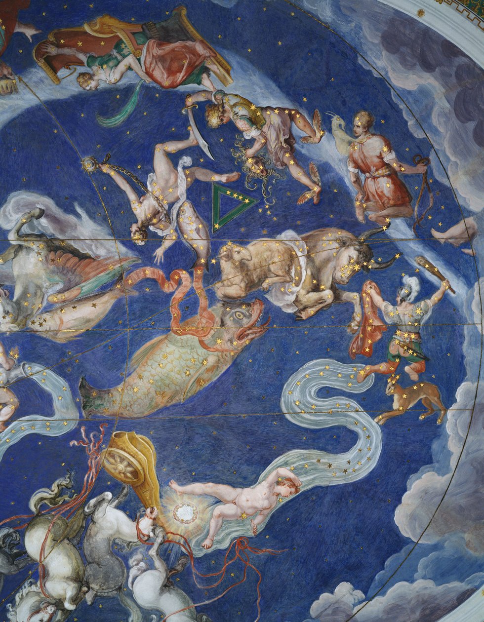 Astrologisk loft, i Sala del Mappamondo af Giovanni de Vecchi