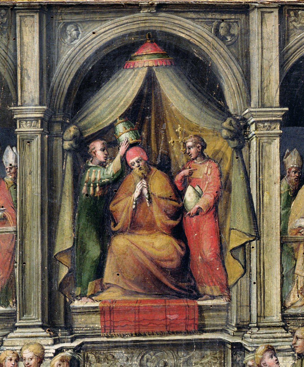 Kroningen af pave Paul II (1417-71) 1534 (detalje af 249277) af Giovanni di Lorenzo Cini