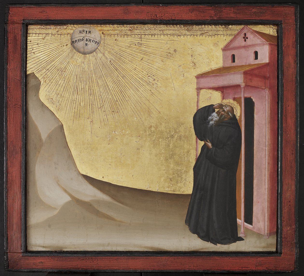 Vision of St. Benedict, slutningen af det 14. århundrede (tempera og bladguld på panel) af Giovanni di Niccolo del Biondo