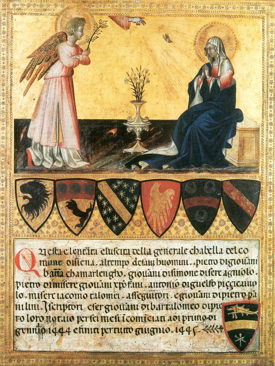 Meddelelse. Giovanni di Paolo. Vatikanet af Giovanni di Paolo