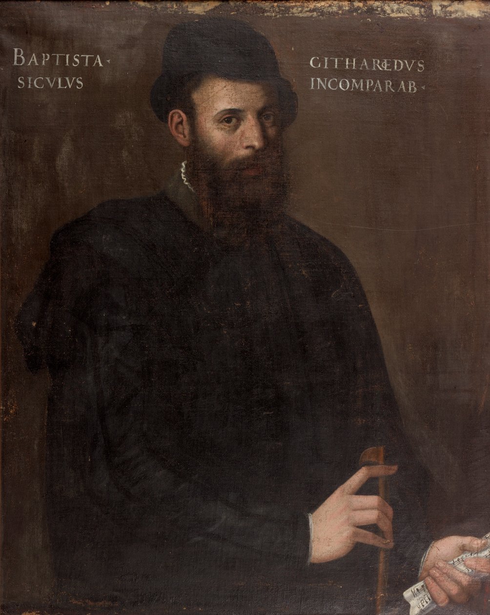 Musikeren olie på lærred af Giovanni Battista Moroni
