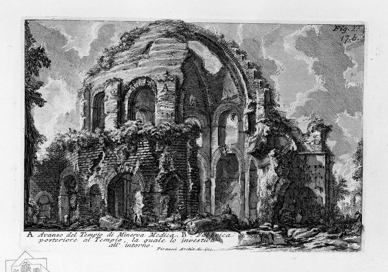 Temple of Minerva Medica af Giovanni Battista Piranesi