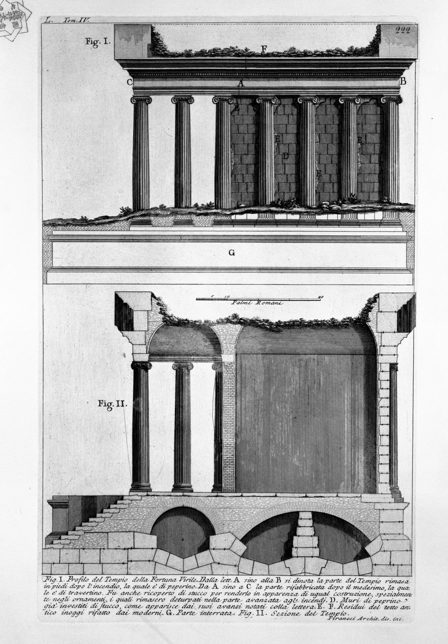 Portunus -templet af Giovanni Battista Piranesi