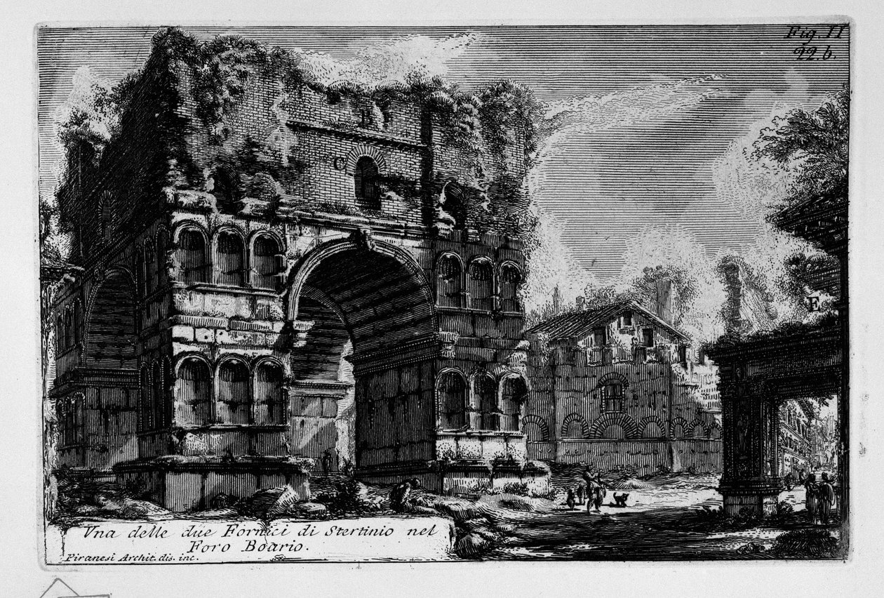 En af de to Fornix af Stertinio i Foro Boarium af Giovanni Battista Piranesi