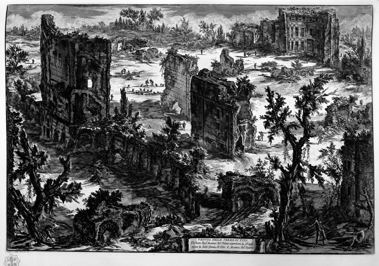 VISNING AF BADE I TITO af Giovanni Battista Piranesi
