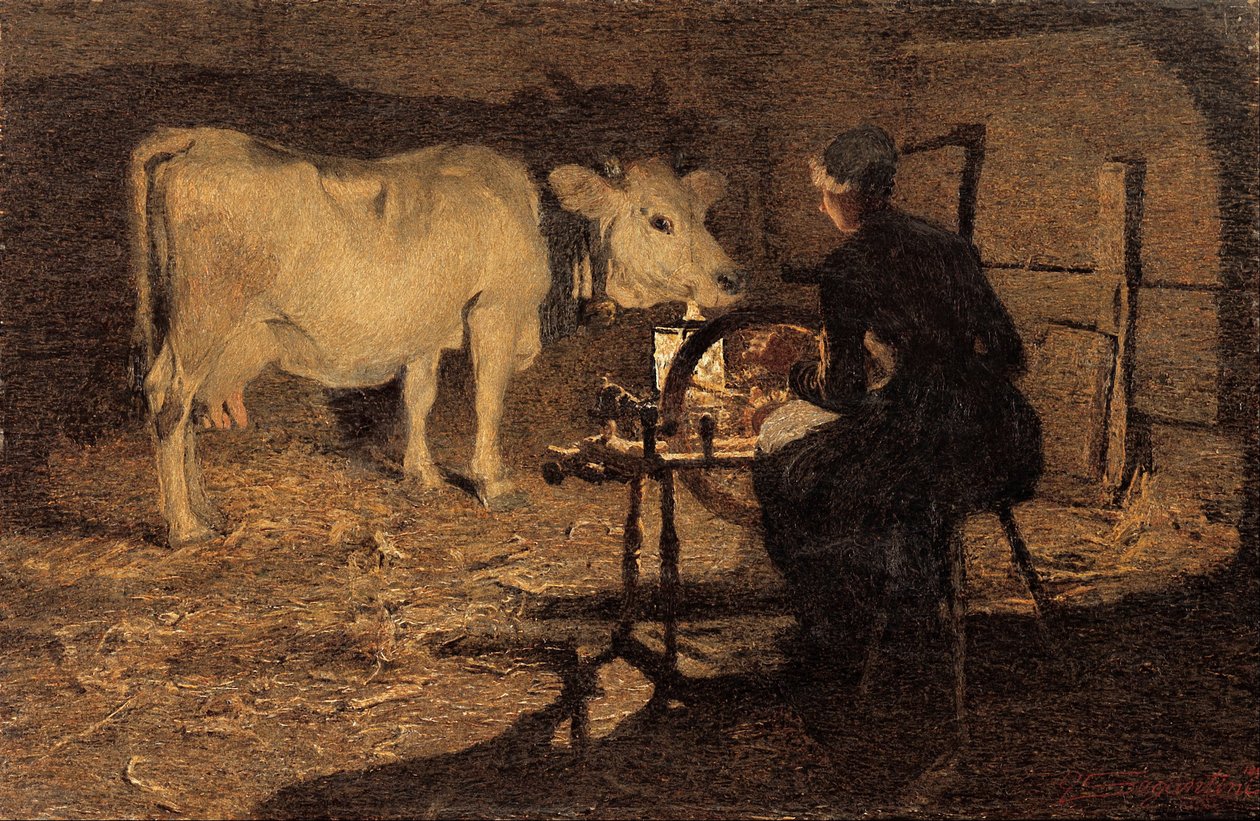 Spinning af Giovanni Segantini