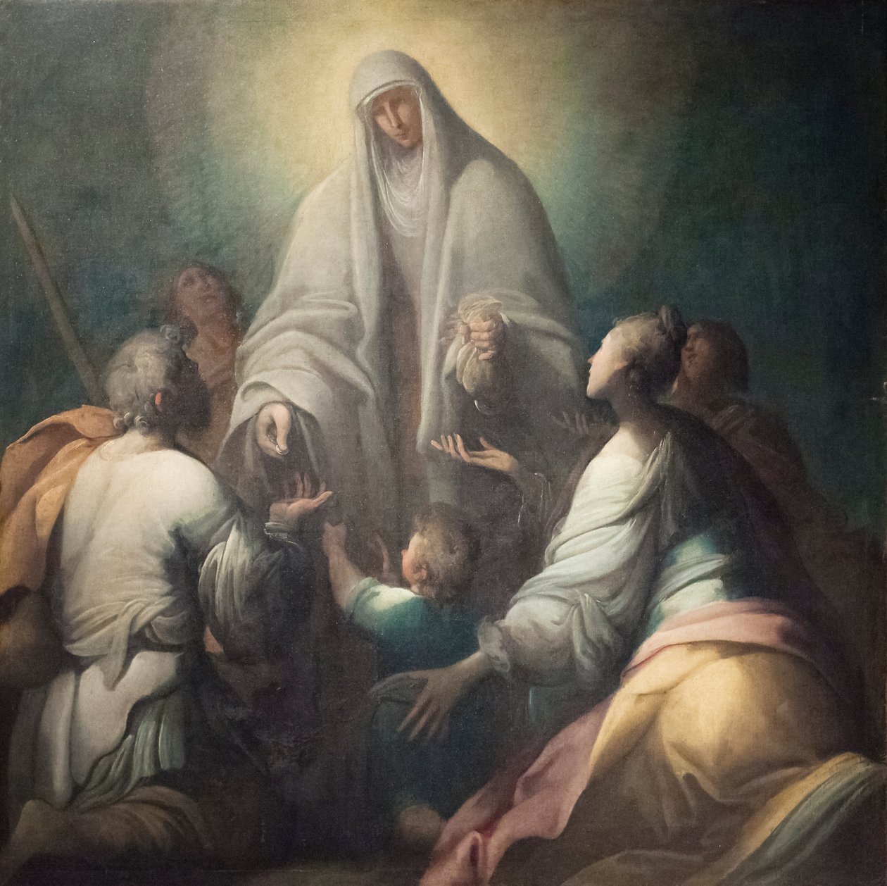 Madonna uddeler almonier af Giovanni (1575 1655) Donducci