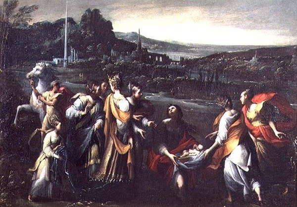 Fundet af Moses (olie på lærred) af Giovanni Donducci