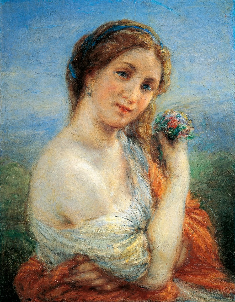 Flora, af Giovanni Carnovali, kendt som Piccio (1804-1874) af Giovanni Carnovali