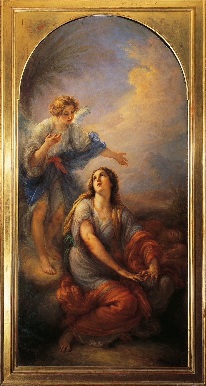 Hagar i ørkenen af Giovanni Carnovali