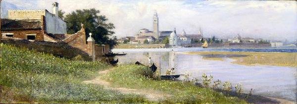 Venedig (olie på lærred) af Giovanni Costa