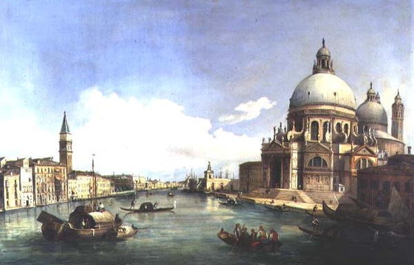 Santa Maria della Salute, Venedig af Giovanni (attr.to) Grubacs