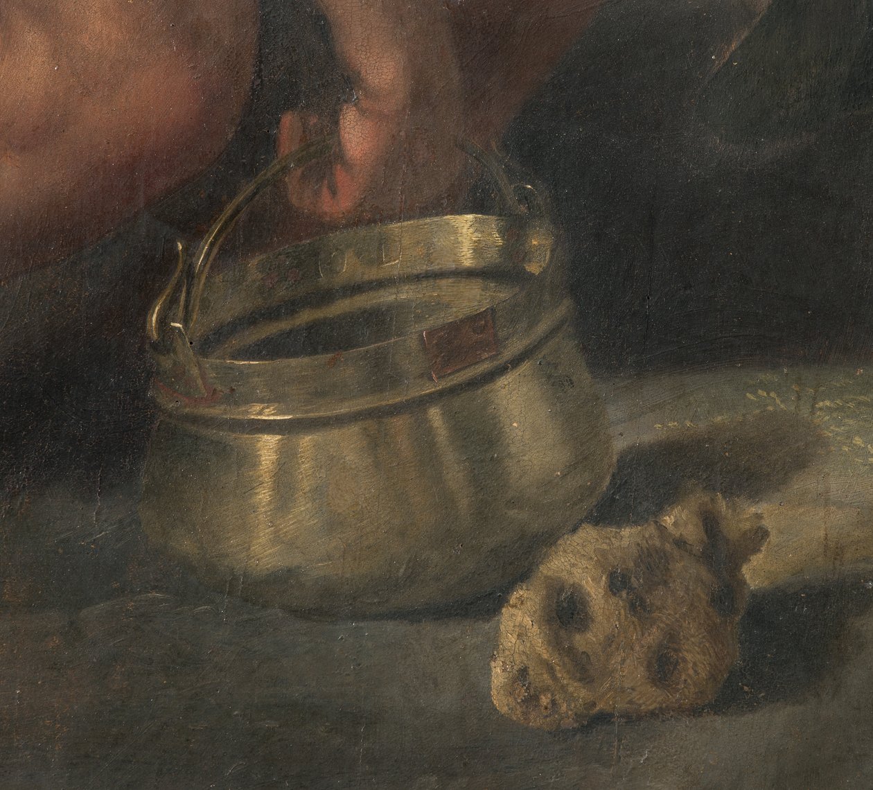 Korsfæstelse, detalje (fresko overført om bord) (detalje af 3704290) af Giovanni (fl.1537 d.c.1570) Fratino