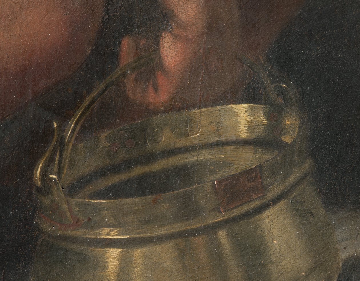 Korsfæstelse, detalje (fresko overført om bord) (detalje af 3704290) af Giovanni (fl.1537 d.c.1570) Fratino