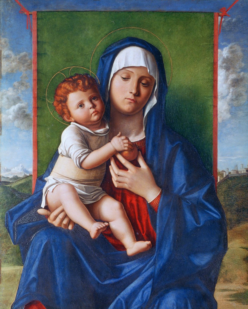 Jomfruen og Barnet af Giovanni (workshop of) Bellini