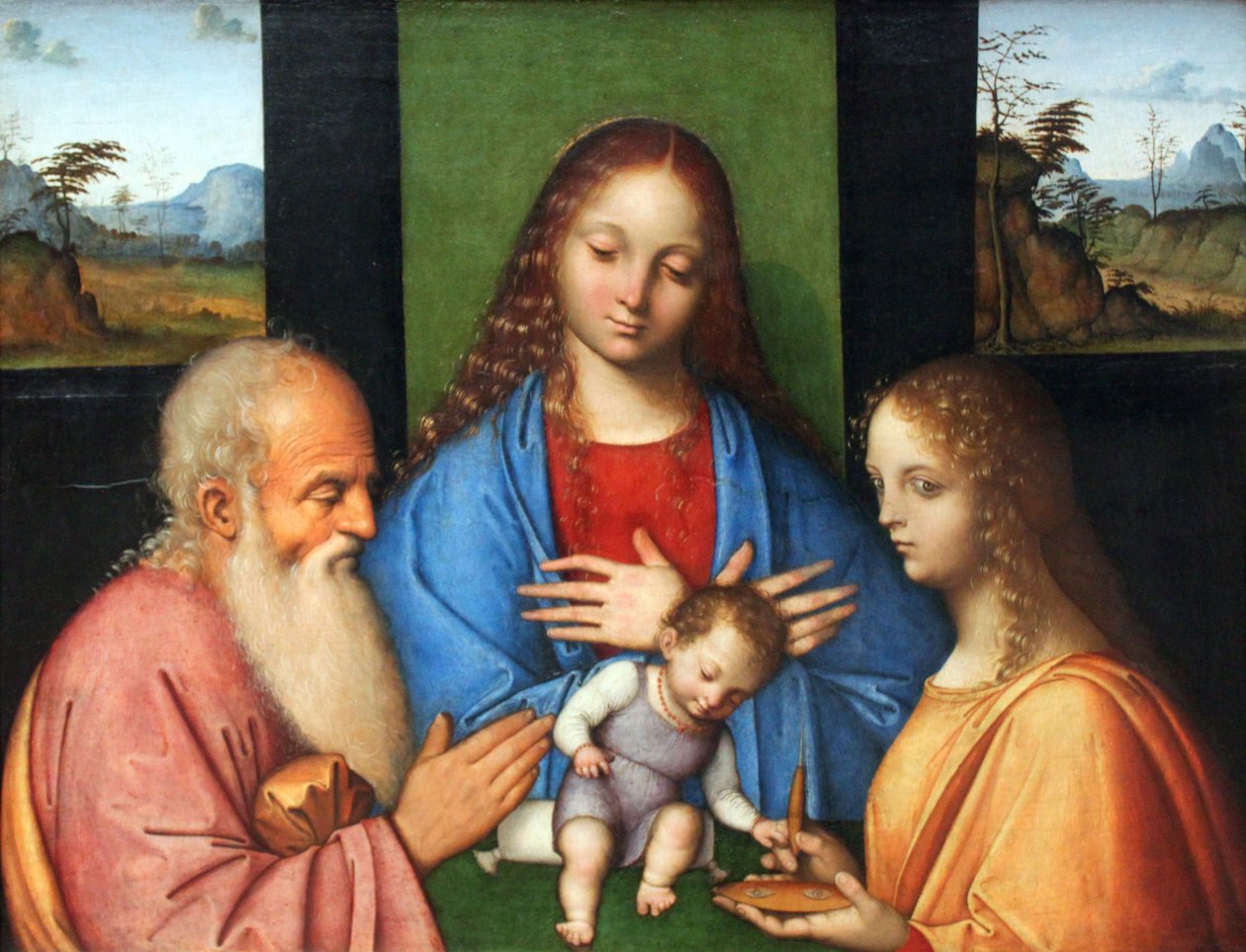 Jomfru og barn















 med St. Joseph og Lucia af Giovanni Agostino da Lodi