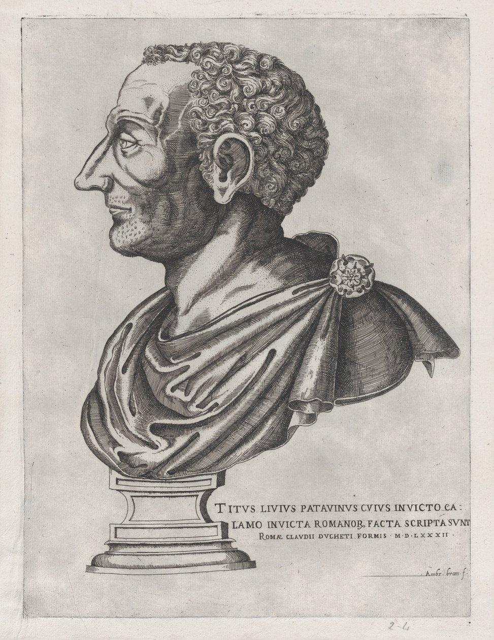 Mirror of Roman Magnificence: Buste of Livy, 1582., 1582. af Giovanni Ambrogio Brambilla