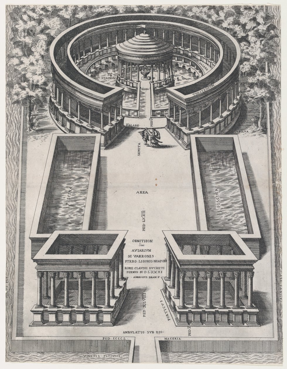 Mirror of Roman Magnificence: Ornithon Sive Aviarum, 1581., 1581. af Giovanni Ambrogio Brambilla