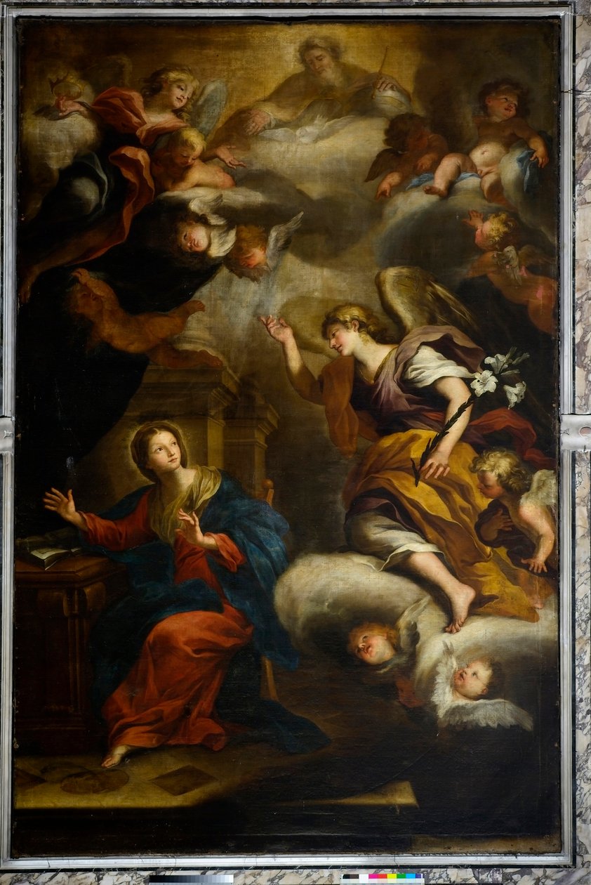 Bebudelse, før 1670 (olie på lærred) af Giovanni Andrea Carlone