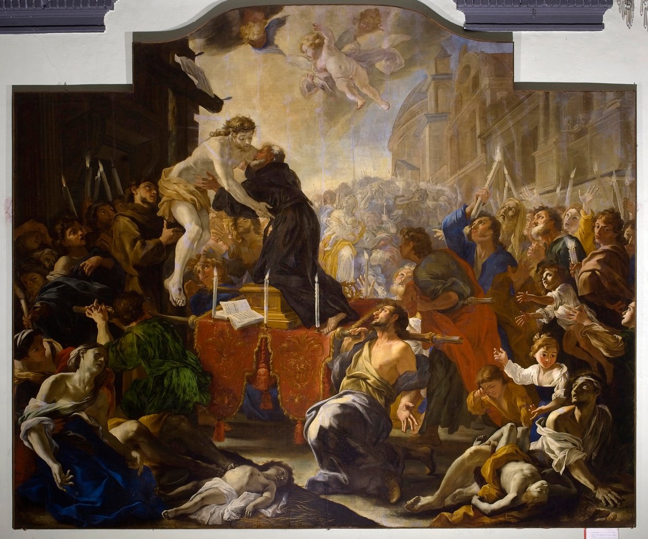 Jesus korsfæstede løsner sig fra korset, ca. 1690 (olie på lærred) af Giovanni Andrea Carlone