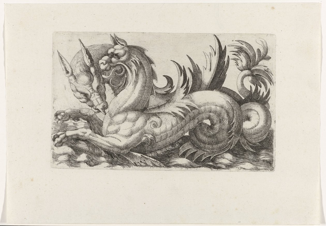 To sømonstre af Giovanni Andrea Maglioli