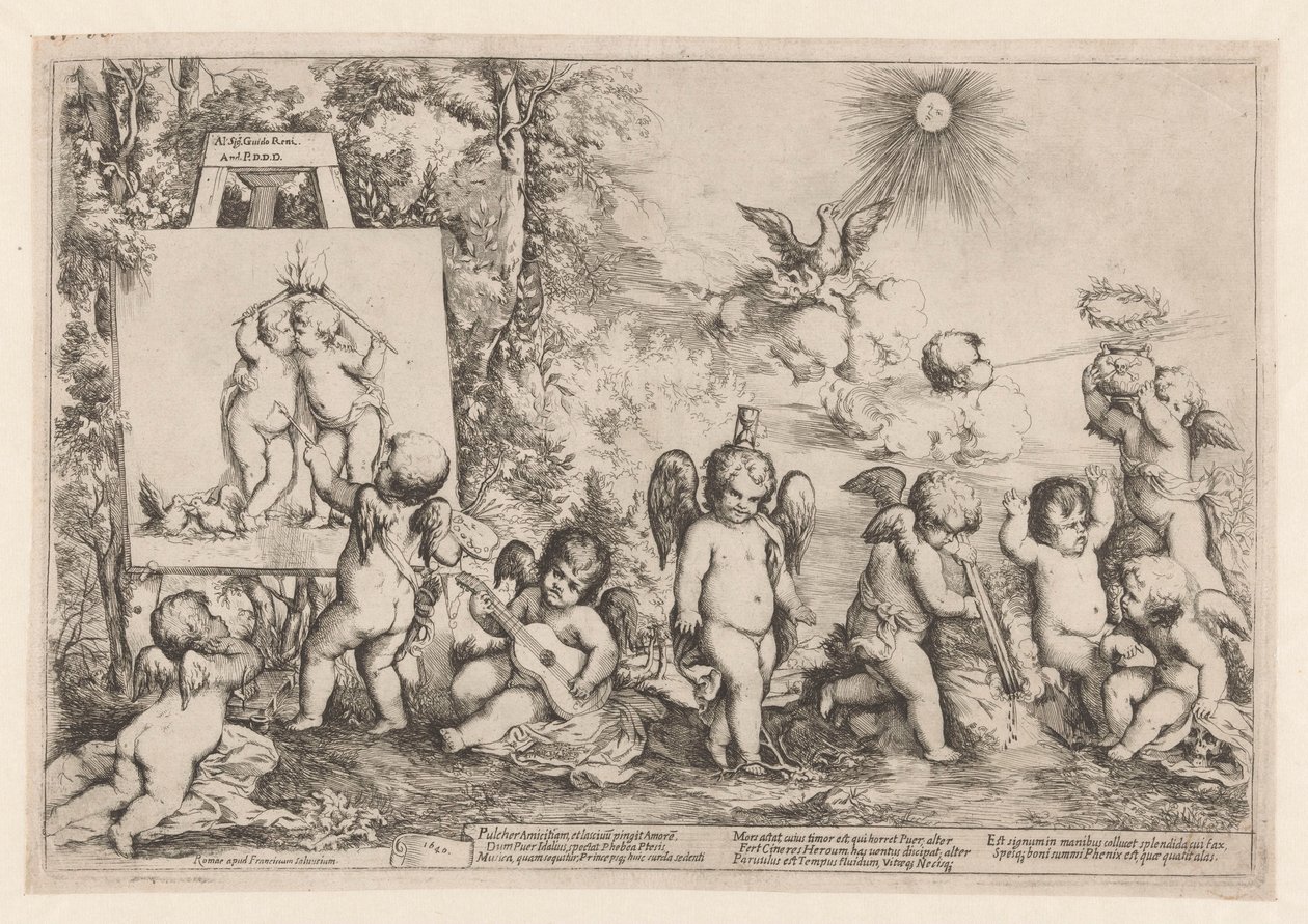 Allegori med putti af Giovanni Andrea Podesta