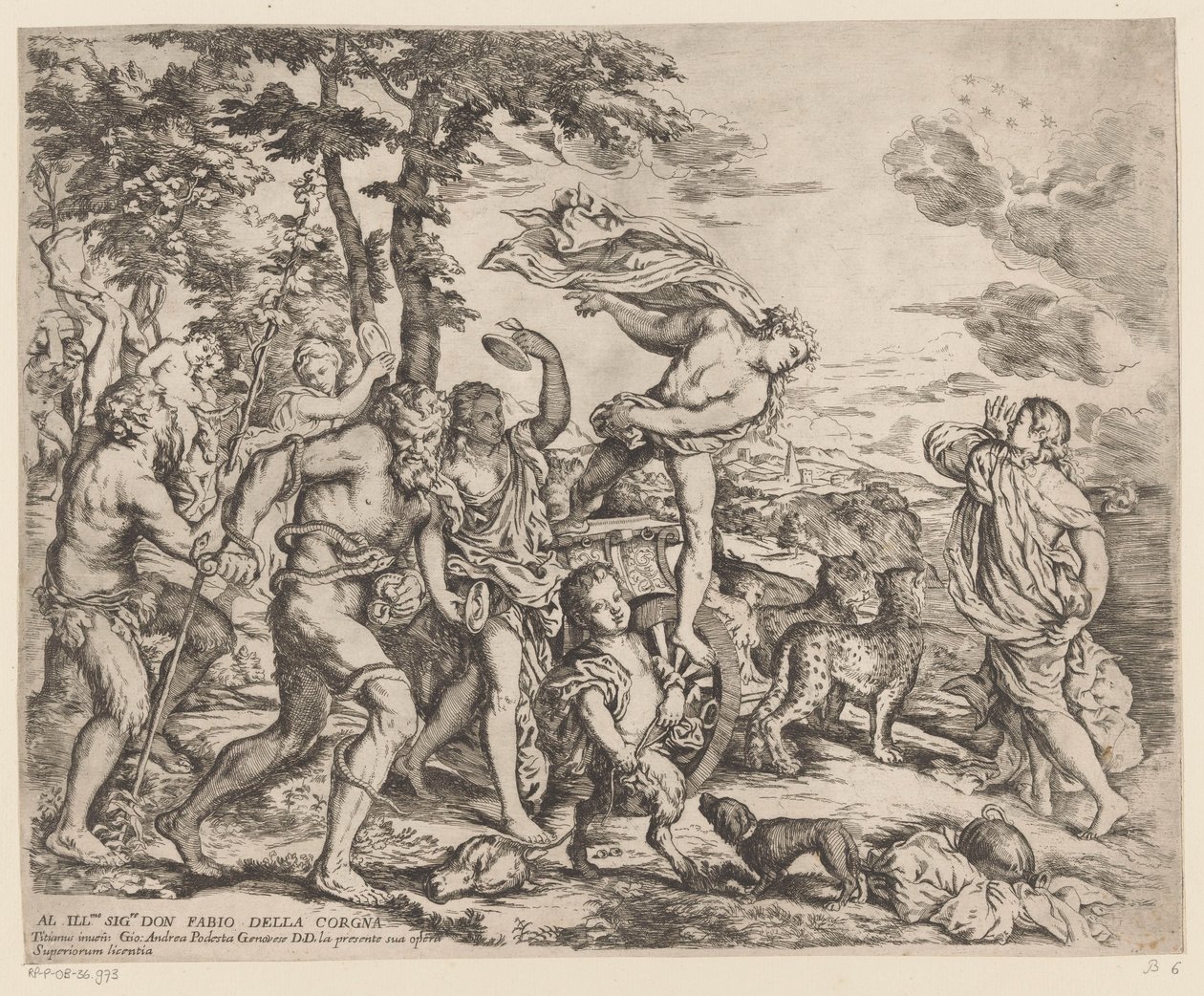 Bacchus møder Ariadne på Naxos af Giovanni Andrea Podesta