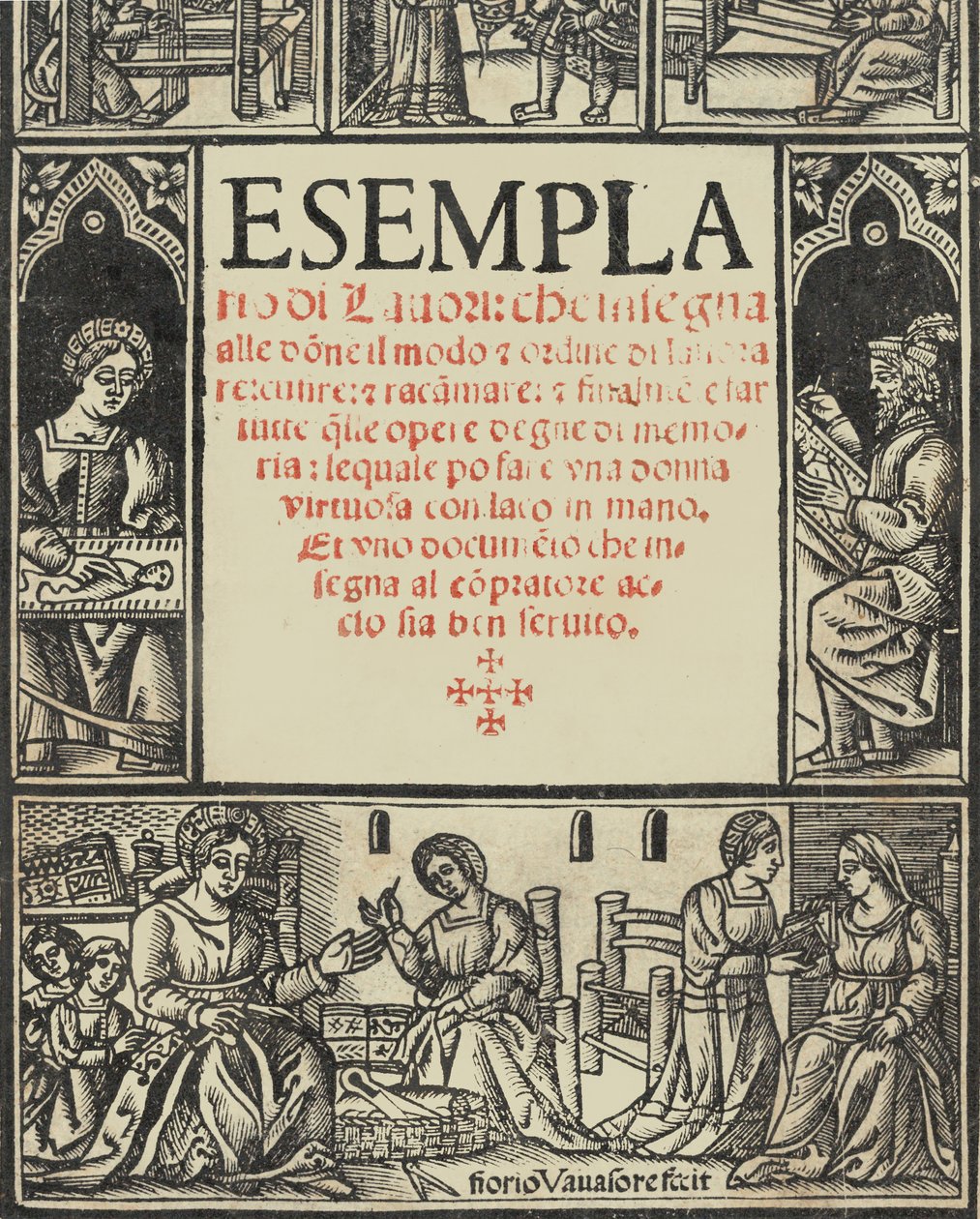 Eksemplar af Lauori ..., titelblad recto, 1. august 1532 af Giovanni Andrea Vavassore