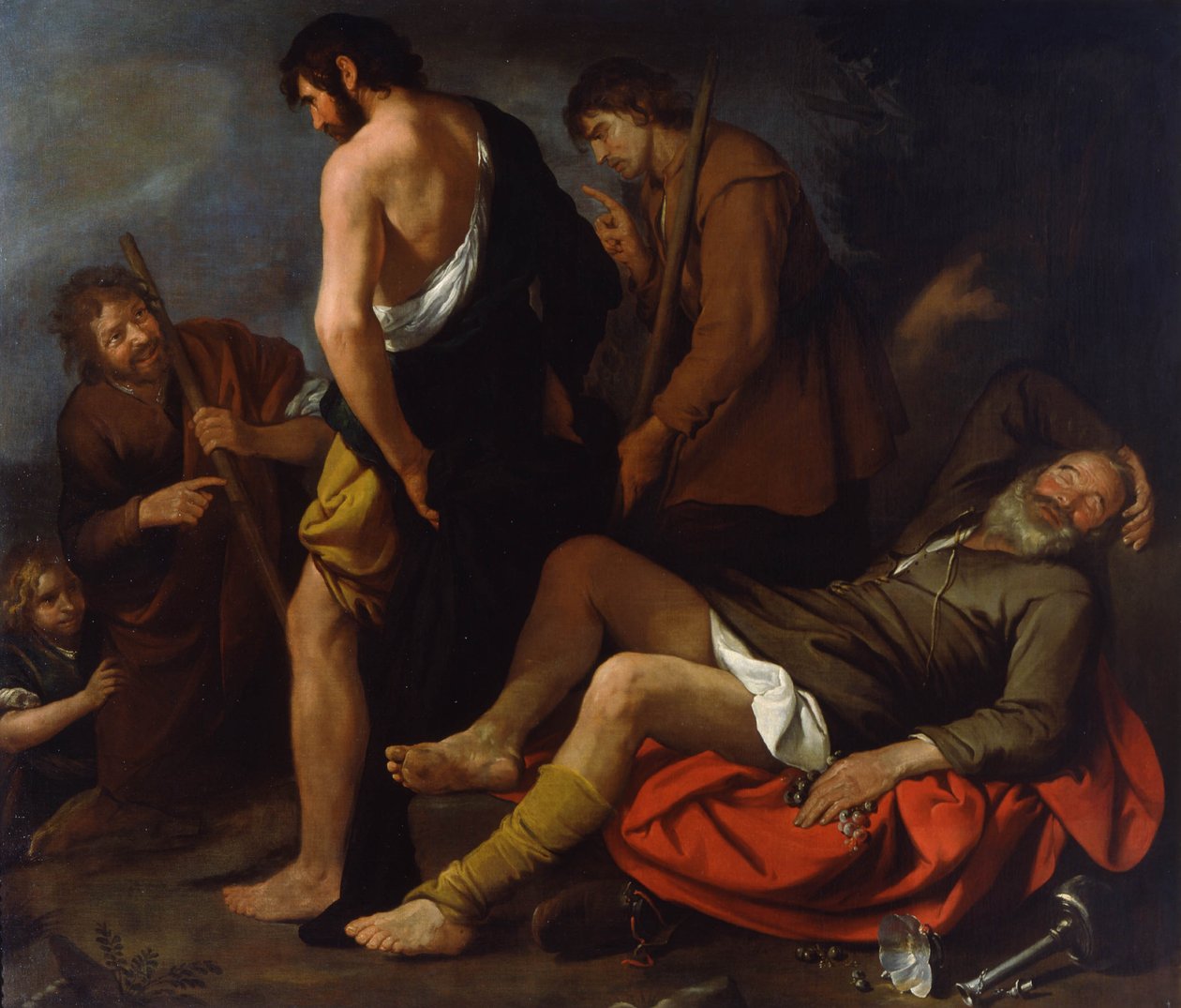 Noas drukkenskab, 1630-1640 af Giovanni Andrea de Ferrari