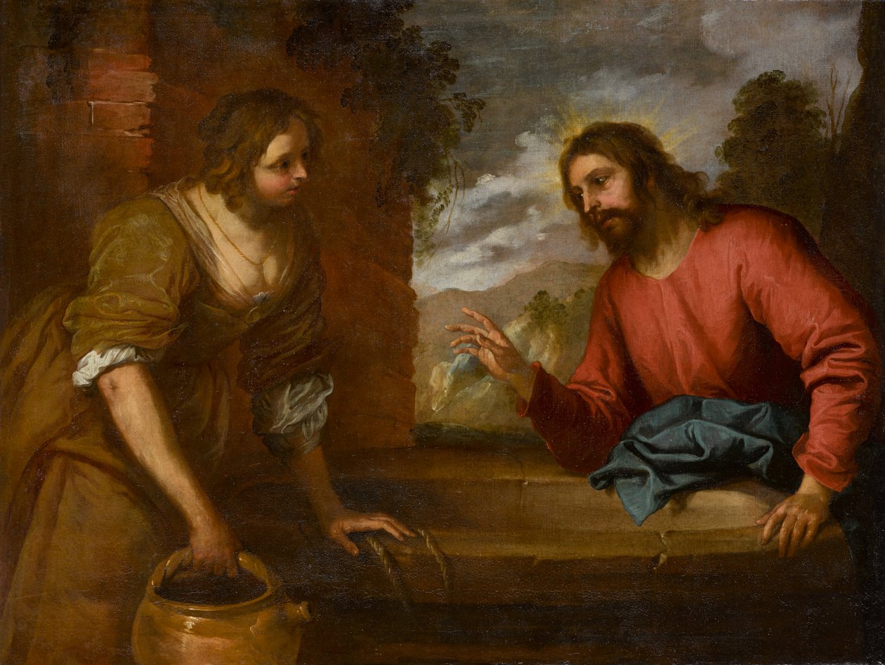 Kristus og kvinden i Samaria, omkring 1635 (olie på lærred) af Giovanni Andrea di Ferrari