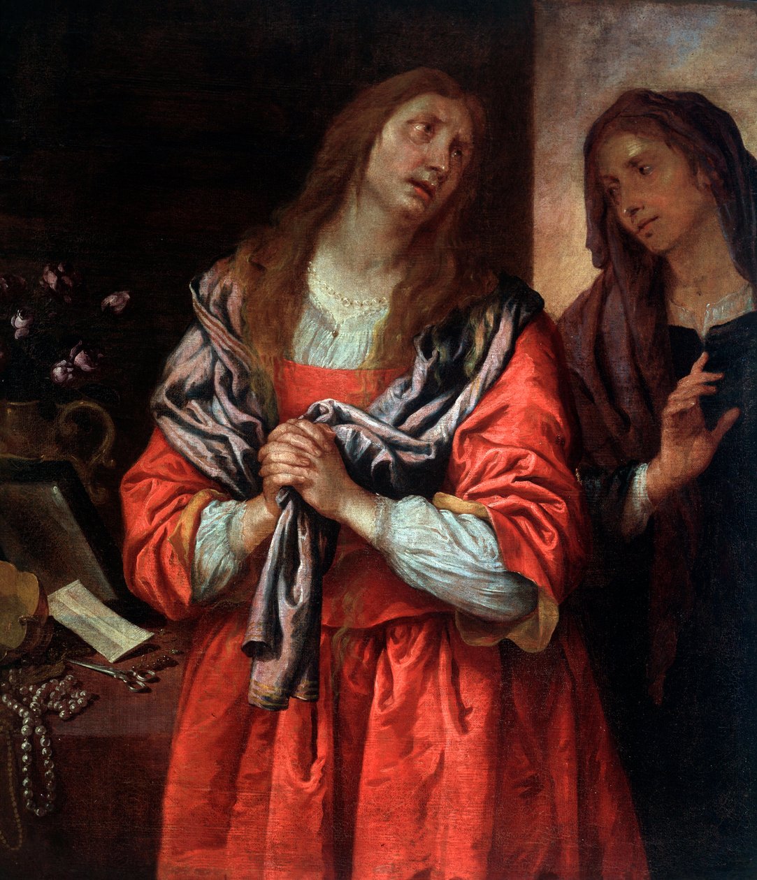 Mary og Martha (maleri, ca. 1640) af Giovanni Andrea di Ferrari
