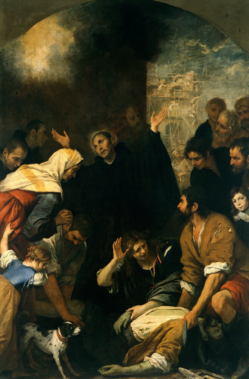 Murerens mirakel, af Giovanni Andrea De Ferrari (1598-1669) af Giovanni Andrea di Ferrari