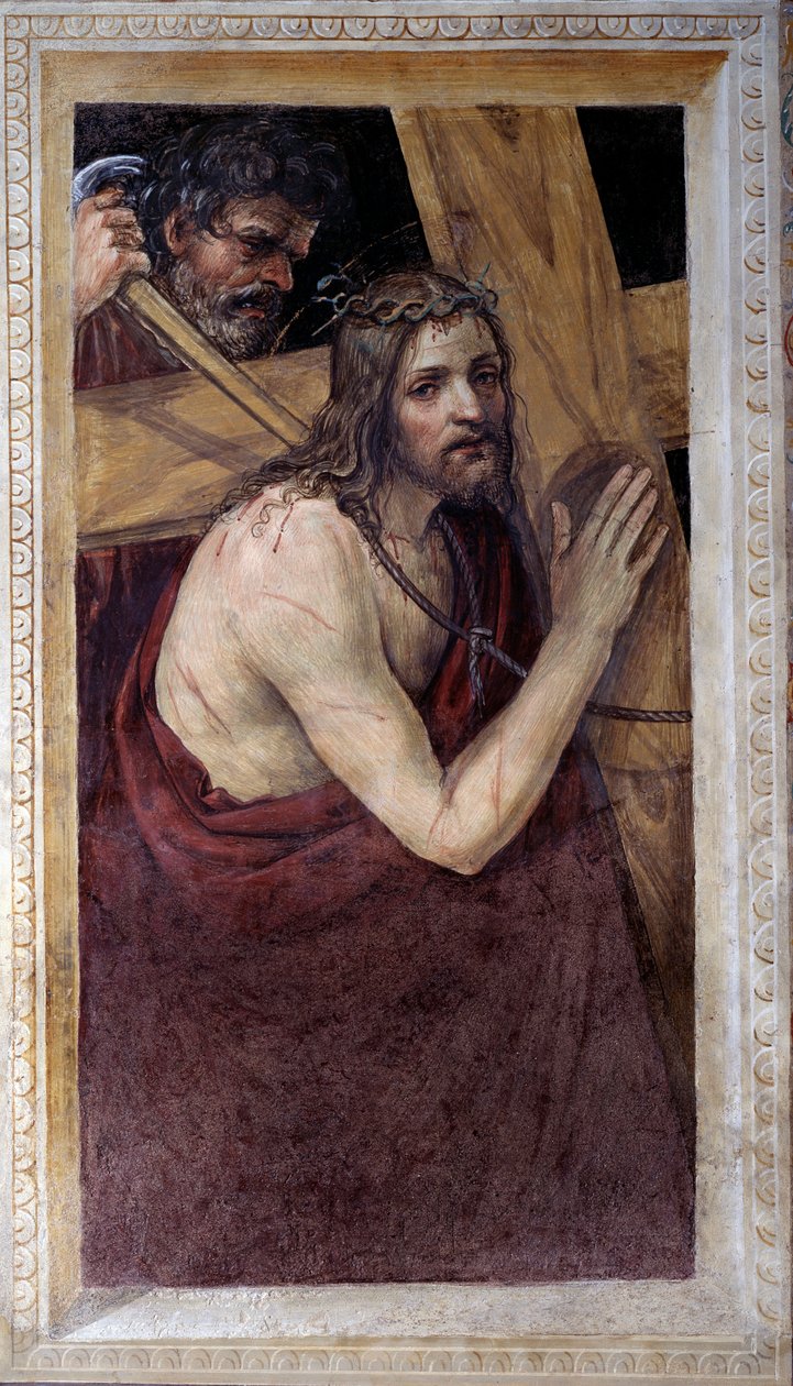 Jesus bærer sit kors (Fresco af Giovanni Antonio Bazzi Sodoma