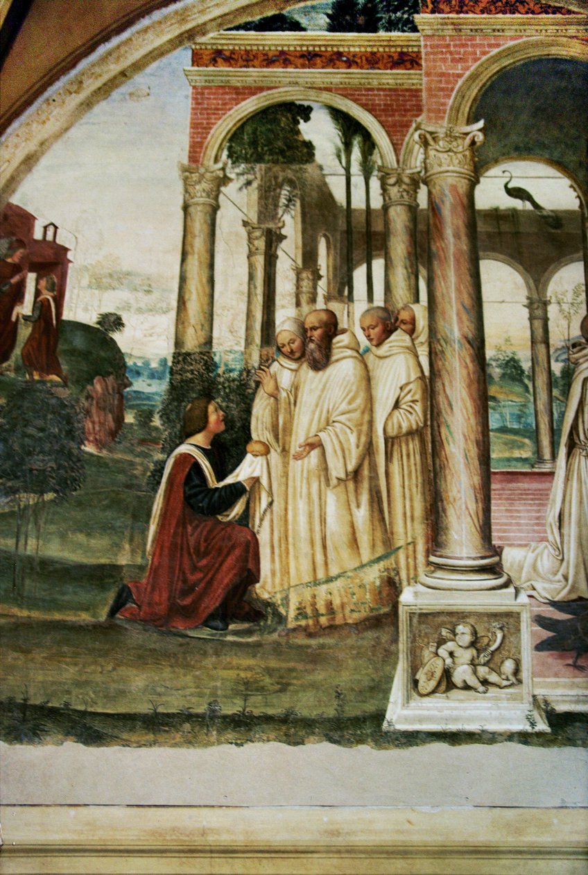 Sankt Benedikt forlader Rom og hans lærere, Vita of Saint Benedict da Nurcia af Giovanni Antonio Bazzi Sodoma