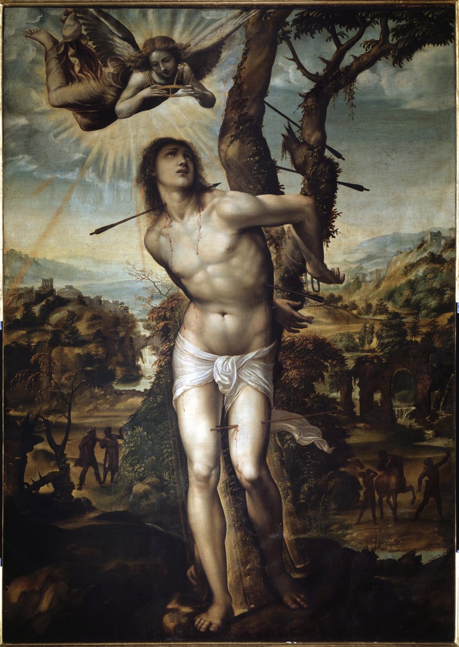 San Sebastian-maleri af Giovanni Antonio Bazzi dit Sodoma (1477-1549) 1525 Firenze, Palazzo Pitti af Giovanni Antonio Bazzi Sodoma