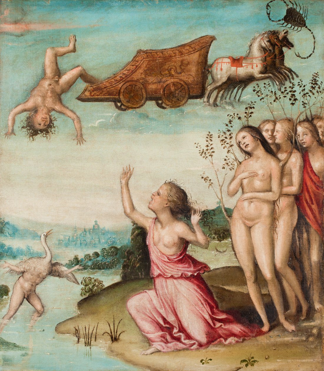 The Fall of Phaeton, efter 1500 (olie på lærred) af Giovanni Antonio Bazzi Sodoma