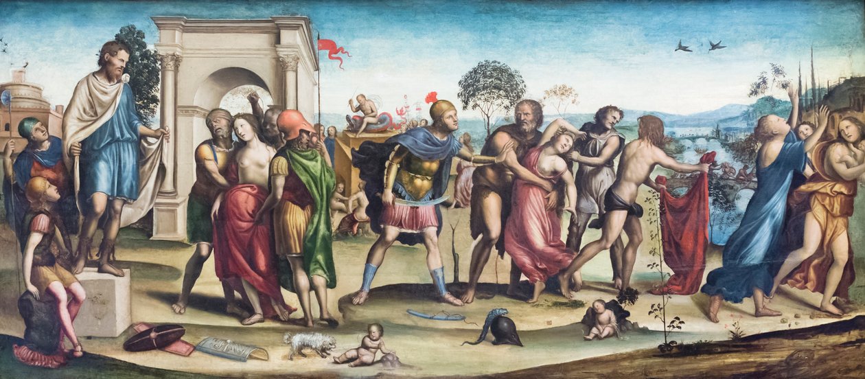 Voldtægten af de sabinske kvinder af Giovanni Antonio Bazzi Sodoma