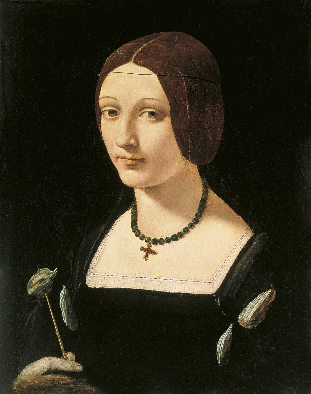 Portræt af en dame som Saint Lucy af Giovanni Antonio Boltraffio